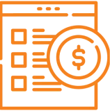 Budget plan illustration with currency sign